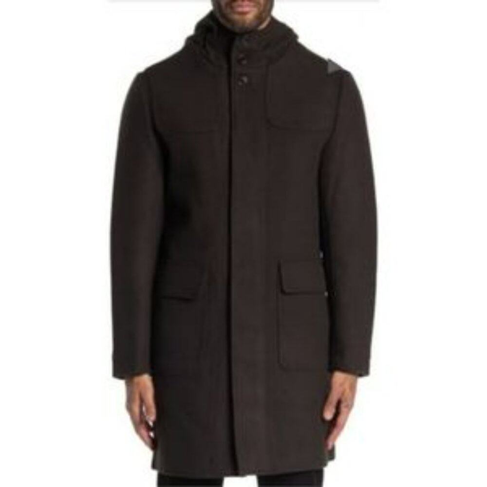 Slate and Stone Wool Blend Duffle Coat Size XXL‎